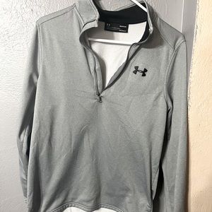 Silver/Gray Under Armour quarter zip. Size Small